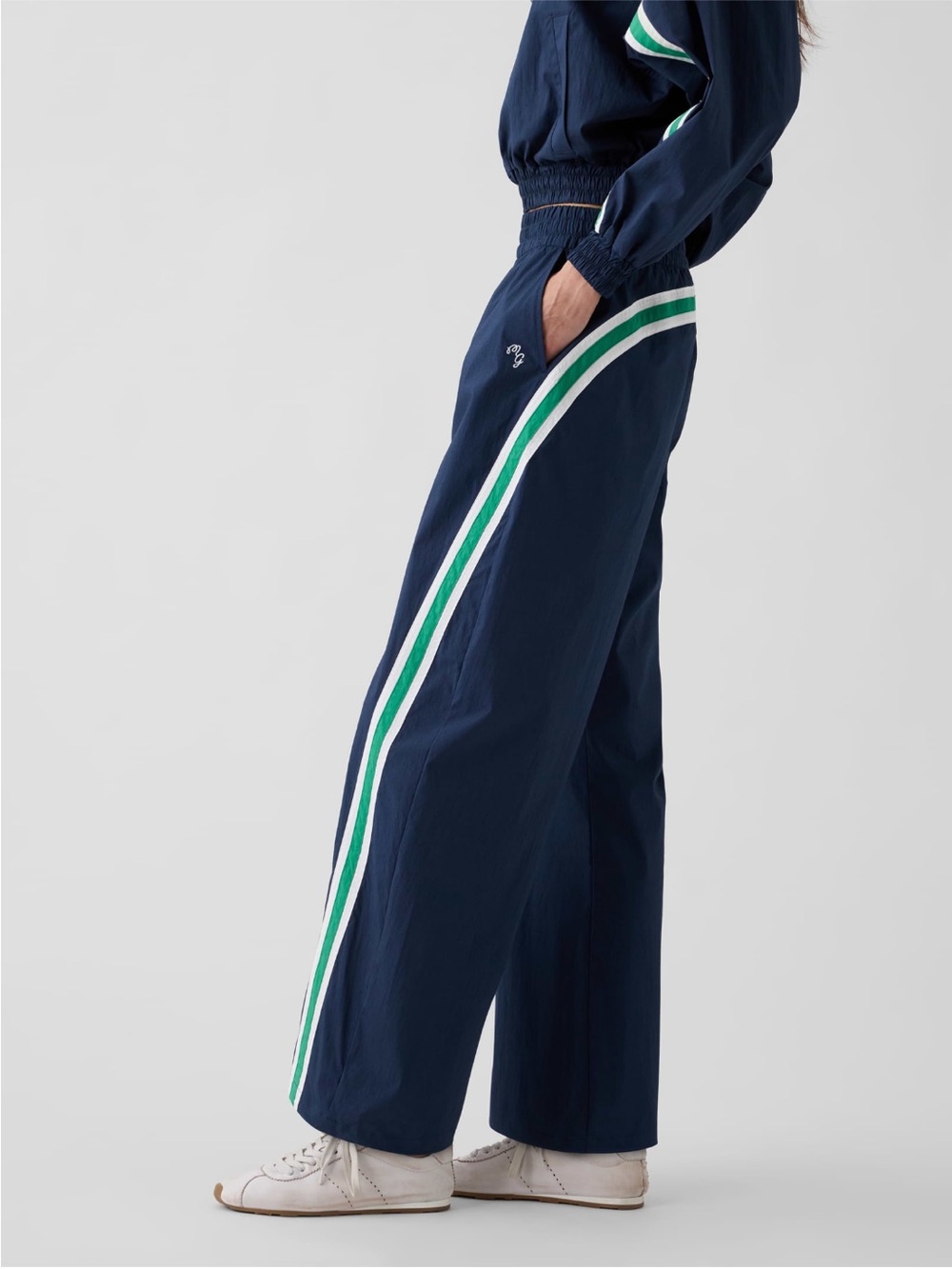 Gap × Malbon Textured Poplin Barrel Track Pants Sz Medium NEW Limited Edition